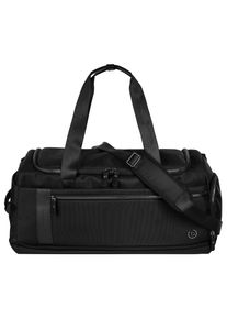 Reisetasche Bugatti "NERO", Damen, Gr. B/H/T: 58cm x 28cm x 26cm onesize, schwarz, Kunstfaser, unifarben, Taschen Reisetasche
