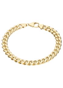 Armband Luigi Merano "Armband Panzerkette, Panzerarmband, teilmassiv, Gold 585", gold, Armb&auml;nder, Damen, Gelbgold 585, Armband
