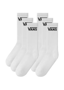 Sportsocken Vans "CLASSIC CREW", Damen, Gr. 34,5-38, wei&szlig;, Obermaterial: 74% Baumwolle, 15% Nylon, 7% Polyester, 3% Elastodien, 1% Elasthan, Socken Sportsocken, f&uuml;r Erwachsene, sportlicher Stil, sechs Paar im Set, Topseller