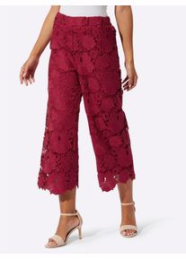 CR&Eacute;ATION L Schlupfhose CREATION L, Damen, Gr. 46, Normalgr&ouml;&szlig;en, rot (kirsche), 100% Polyester, unifarben, 7/8-L&auml;nge, Hosen Schlupfhose