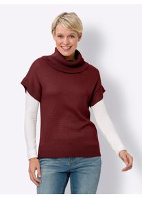 Pullunder Classic Basics "Pullunder", Damen, Gr. 50, rot (bordeaux), 100% Polyacryl, unifarben, Pullover Pullunder