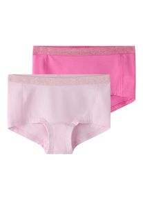 Hipster name it "NKFHIPSTER 2P NOOS", M&auml;dchen, Gr. 158/164, 2 Stk., strawberry moon, Jersey, Obermaterial: 95% Baumwolle, 5% Elasthan, unifarben, eng, Unterhosen Hipster