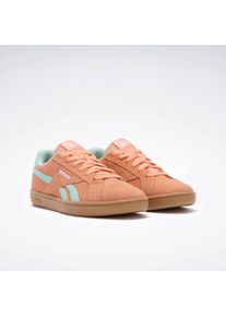 Sneaker Reebok CLASSIC "REEBOK COURT RETRO", Damen, Gr. 37,5, sunkissedorange, glitchaqua, gum, Synthetik, Textil, Schuhe Sneaker