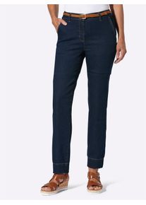 Bequeme Jeans Inspirationen, Damen, Gr. 46, Normalgr&ouml;&szlig;en, dunkelblau, 81% Baumwolle, 17% Polyester, 2% Elasthan, unifarben, lang, Jeans Bequeme Jeans