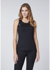 Sporttop Chiemsee, Damen, Gr. XL (42), deep schwarz, 80% Polyester, 20% Elasthan, Rundhals, Tops Sporttop