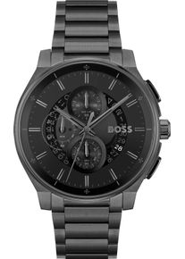 Chronograph BOSS "PEAK 2.0", schwarz, Armbanduhren, Herren, Chronograph, Quarzuhr, Armbanduhr, Herrenuhr, Edelstahlarmband, analog, Tag
