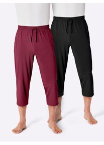 w&auml;schepur 3/4-Hose W&Auml;SCHEPUR, Herren, Gr. 44/46, Normalgr&ouml;&szlig;en, rot (bordeaux, schwarz), 100% Baumwolle, meliert, unifarben, Hosen 3/4-Hose