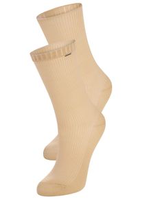 Feinsocken BOSS, Damen, Gr. 35-38, medium beige 261, Viskose, elastisch, Socken Feinsocken, fein gerippt, verst&auml;rkte Fersen- und Zehenpartie
