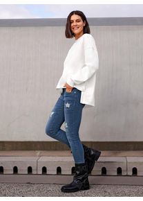 Bequeme Jeans Inspirationen, Damen, Gr. 46, Normalgr&ouml;&szlig;en, blau, stone, washed, 95% Baumwolle, 3% Polyester, 2% Elasthan, unifarben, lang, Jeans Bequeme Jeans