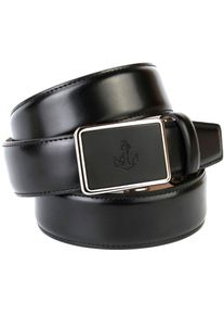 Lederg&uuml;rtel Anthoni Crown, Damen, Gr. 90, schwarz, Leder, unifarben, G&uuml;rtel Lederg&uuml;rtel, mit Anker-Logo