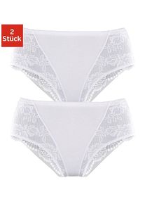 Formslip Petite Fleur, Damen, Gr. 40/42, wei&szlig;, Obermaterial: 90% Baumwolle, 10% Elasthan (LYCRA SPORT). Miedereinsatz: 90% Polyamid, 10% Elasthan. Spitze: 90% Polyamid, 10% Elasthan, unifarben, Unterhosen Formslip, Bodyforming Slip aus elastischer Baumwolle, Topseller