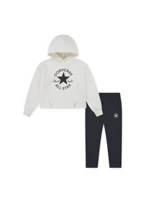 Hoodie Converse "CNVG DCTP HOODIE & LEGGING SET", M&auml;dchen, Gr. 146152L, schwarz matter, Obermaterial: 60% Baumwolle, 40% Polyester. Kapuzenfutter: 65% Baumwolle, 35% Polyester. Obermaterial Hose: 85% Polyester, 15% Elasthan, Sweatshirts Hoodie