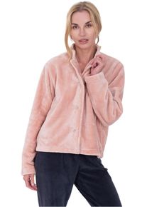 WEWO-Fashion Damenbademantel WEWO FASHION "6603" Gr. 46, rosa (rose), L:61cm, Wellsoft-Microfaser, Hausm&auml;ntel, Damenbademantel, un&uuml;bertroffen kuschelig
