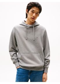 Hoodie Tommy Hilfiger "ESSENTIAL TERRY", Herren, Gr. XL, medium grau heather, Sweatware, Obermaterial: 100% Baumwolle, regular fit, Sweatshirts Hoodie, mit Tunnelzug und Flag-Stickerei