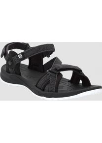 Sandale Jack Wolfskin "LAKEWOOD RIDE SANDAL W", Damen, Gr. 37, schwarz, Textil, Schuhe Sandale