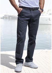 Chinohose John Devin "regular-fit", Herren, Gr. 34, L&auml;nge 34, blau (navy), Web, Obermaterial: 98% Baumwolle, 2% Elasthan, unifarben, regular fit lang, Hosen Chinohose, aus elastischer Baumwoll-Qualit&auml;t