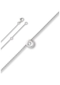 Silberkette ONE ELEMENT "Zirkonia Halskette aus 925 Silber 45 cm" Gr. 45, silber, Halsketten, Damen, mit Zirkonia, Silber 925 (Sterlingsilber), Silberkette