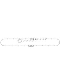 Fu&szlig;kette Thomas Sabo "Infinity/Undenlichkeitsschleife" Gr. 27, silber (silberfarben, kristallwei&szlig;, kristallwei&szlig;), Fu&szlig;ketten, Damen, 27, Silber 925 (recycelt), Fu&szlig;kette