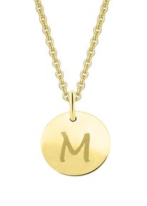 Kettenanh&auml;nger ONE ELEMENT "Buchstabe M Buchstaben Anh&auml;nger aus 333 Gelbgold &Oslash; 11,0 mm", gold, Schmuckanh&auml;nger, Damen, Gelbgold 333, Kettenanh&auml;nger