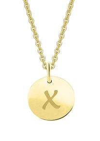 Kettenanh&auml;nger ONE ELEMENT "Buchstabe X Buchstaben Anh&auml;nger aus 333 Gelbgold &Oslash; 11,0 mm", gold, Schmuckanh&auml;nger, Damen, Gelbgold 333, Kettenanh&auml;nger