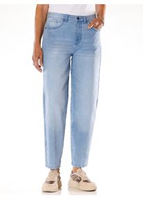 Bequeme Jeans Classic Basics, Damen, Gr. 46, Normalgr&ouml;&szlig;en, blau, bleached, 81% Baumwolle, 17% Polyester, 2% Elasthan, unifarben, lang, Jeans Bequeme Jeans