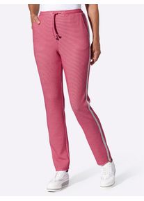 Schlupfhose Classic Basics, Damen, Gr. 46, Normalgr&ouml;&szlig;en, pink, gemustert, 78% Polyester, 14% Viskose, 8% Elasthan, gemustert, Hosen Schlupfhose