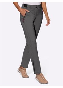 Funktionshose Casual Looks, Damen, Gr. 46, Normalgr&ouml;&szlig;en, grau (anthrazit), 95% Polyamid, 5% Elasthan, unifarben, lang, Hosen Funktionshose