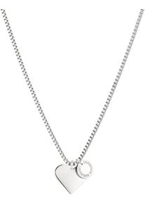 Kette mit Anh&auml;nger Liebeskind Berlin "Schmuck Geschenk Edelstahl Halskette Herz", silber (silberfarben), Halsketten, Damen, Edelstahl, L: 45 B: 2mm, Kette mit Anh&auml;nger, B:2mm