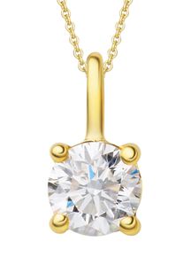 Kettenanh&auml;nger ONE ELEMENT "0.25 ct Diamant Brillant Anh&auml;nger aus 585 Gelbgold", gold, Schmuckanh&auml;nger, Damen, 0,25 SI = kleine Einschl&uuml;sse mit Brillant, Gelbgold 585, Kettenanh&auml;nger