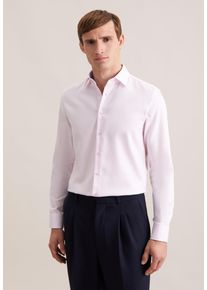 Businesshemd Seidensticker "Schwarze Rose", Damen, Gr. XXL (45), normale &Auml;rmell&auml;ngen, ros&eacute;, 100% Baumwolle, Strukturmuster, slim fit, 2-Knopf-Manschette, Hemden Businesshemd, Slim 1/1 Kentkragen Struktur