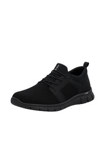Slip-On Sneaker Rieker, Herren, Gr. 44, schwarz uni, Lederimitat, Textil, Schuhe Slip-On Sneaker, Schlupfschuh, Halbschuh, Freizeitschuh mit Gummizug, zum Schlupfen