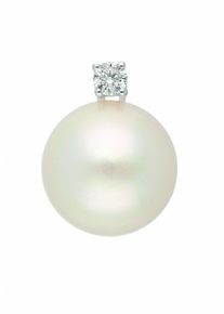 Adelia&acute;s Kettenanh&auml;nger ADELIA&acute;S "585 Wei&szlig;gold Anh&auml;nger mit Diamant und S&uuml;&szlig;wasserperle", silber, Schmuckanh&auml;nger, Damen, Wei&szlig;gold 585, Kettenanh&auml;nger