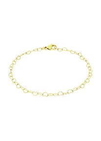Armband Amor "Herzchenarmband", gelbgoldfarben, Armb&auml;nder, Damen, 19cm, Edelstahl, Armband