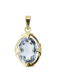 Kettenanh&auml;nger OSTSEE-SCHMUCK "- Winola 14x10 - Gold 333/000 - sy. Aquamarin" Gr. 27, gold (gold 333, goldfarben, gelb), Schmuckanh&auml;nger, Damen, Gelbgold 333, Kettenanh&auml;nger