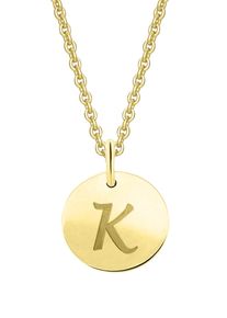 Kettenanh&auml;nger ONE ELEMENT "Buchstabe K Buchstaben Anh&auml;nger aus 333 Gelbgold &Oslash; 11,0 mm", gold, Schmuckanh&auml;nger, Damen, Gelbgold 333, Kettenanh&auml;nger