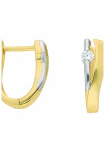 Adelia&acute;s Paar Creolen ADELIA&acute;S "333 Gold Ohrringe Creolen mit Zirkonia", gold, Ohrringe, Damen, Gelbgold 333, Paar Creolen