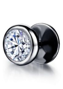 Single-Ohrstecker Firetti "Schmuck Geschenk Ohrschmuck einzeln Glamour", schwarz-wei&szlig; (schwarz, kristallwei&szlig;, kristallwei&szlig;), Ohrringe, Damen, 9,9mm, Edelstahl, Single-Ohrstecker, mit Zirkonia (synth.)