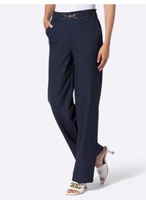 Schlupfhose Heine, Damen, Gr. 46, Normalgr&ouml;&szlig;en, marine, 88% Polyamid, 12% Elasthan, unifarben, Hosen Schlupfhose