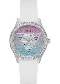 Quarzuhr Guess "LADY IDOL", wei&szlig;, Armbanduhren, Damen, Quarzuhr, Armbanduhr, Damenuhr