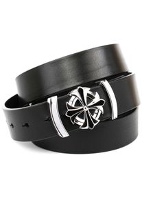 Lederg&uuml;rtel Anthoni Crown, Damen, Gr. 110, schwarz, Leder, unifarben, G&uuml;rtel Lederg&uuml;rtel, mit Fashion-Schlie&szlig;e