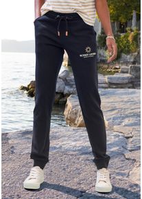 H.I.S. Sweathose H.I.S, Damen, Gr. 44/46, N-Gr, schwarz, Sweatware, Obermaterial: 60% Baumwolle, 40% Polyester, unifarben, bequem lang, Hosen Sweathose, aus weicher Sweatware, Loungewear, Topseller