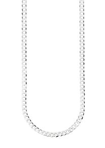 Panzerkette Bruno Banani "Schmuck Geschenk Silber 925 Halsschmuck Halskette 4 3 mm breit" Gr. 55, silber (silberfarben), Halsketten, Herren, 55, Silber 925 (Sterlingsilber), L: 55 B: 4,3mm, Panzerkette, B:4,3mm