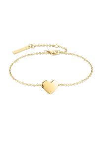 Armband Liebeskind Berlin "Schmuck Edelstahl Armkette Urban Heart Herz", gold (gelbgoldfarben), Armb&auml;nder, Damen, 21cm, Edelstahl, Armband