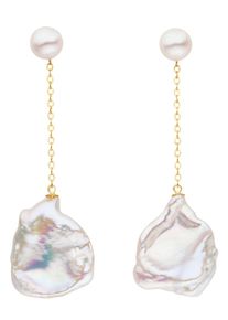 Paar Ohrstecker Firetti "Schmuck Geschenk Ohrschmuck Perle", gold (gelbgoldfarben, wei&szlig;), Ohrringe, Damen, Perlen Silber 925 (Sterlingsilber), Perlen, Silber 925 (Sterlingsilber), Paar Ohrstecker, Made in Germany - mit S&uuml;&szlig;wasserzuchtperle