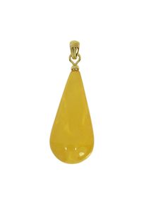 Kettenanh&auml;nger OSTSEE-SCHMUCK "- Tropfen ca. 34 mm lang - Silber 925/000 vergoldet - Bernstein -" Gr. 44, gold (goldfarben, gelb), Schmuckanh&auml;nger, Damen, Bernstein, Kettenanh&auml;nger