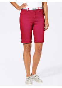 Jeansbermudas Casual Looks, Damen, Gr. 46, Normalgr&ouml;&szlig;en, rot, 98% Baumwolle, 2% Polyester, unifarben, kurz, Jeans Jeansbermudas