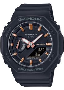Chronograph Casio G-SHOCK, schwarz (rosegoldfarben, schwarz), Armbanduhren, Damen, Chronograph, Quarzuhr, Armbanduhr, Damen, Herren, digital, bis 20 bar wasserdicht
