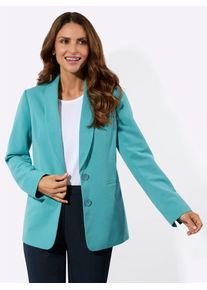 Jackenblazer Lady "Anzug-Blazer", Damen, Gr. 48, ozean, 75% Polyester, 21% Viskose, 4% Elasthan, Blazer Jackenblazer