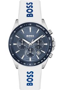 Chronograph BOSS "STRIKE CHRONO", wei&szlig;, Armbanduhren, Herren, Chronograph, Quarzuhr, Armbanduhr, Herrenuhr, Silikonarmband, analog, Tag