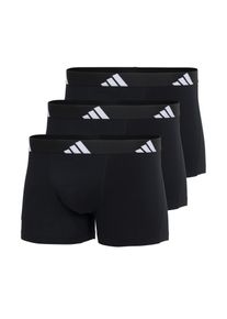 Trunk adidas Sportswear "Active Flex Cotton", Herren, Gr. S, schwarz (000, schwarz), Single Jersey, Obermaterial: 95% Baumwolle, 5% Elasthan, k&ouml;rpernah, Unterhosen Trunk, elastischer Logo-Bund, ohne Eingriff, Single Jersey-Qualit&auml;t